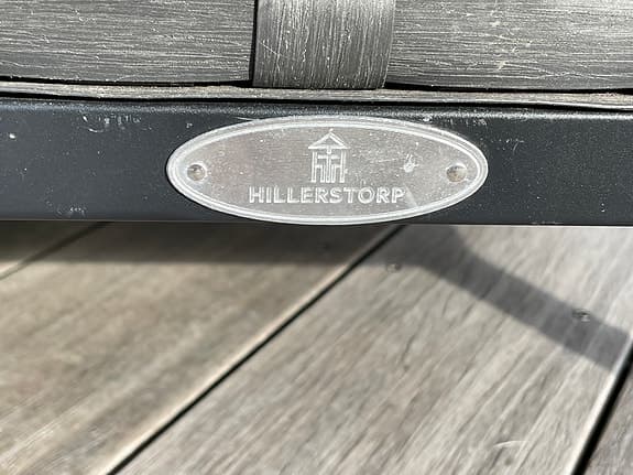 Hillerstorp hörnsoffa & fåtölj med pall utomhus grå