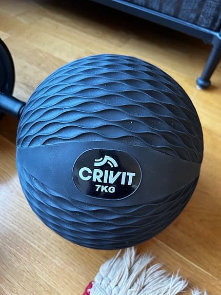 Träningspaket, hantlar, maghjul, medicinboll & träningsband