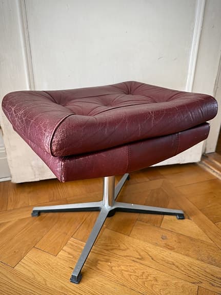 Retro Pall skinn/ metall ca 1970-tal vintage