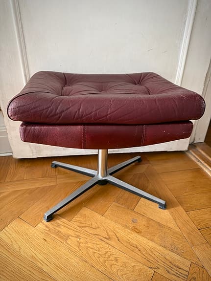 Retro Pall skinn/ metall ca 1970-tal vintage