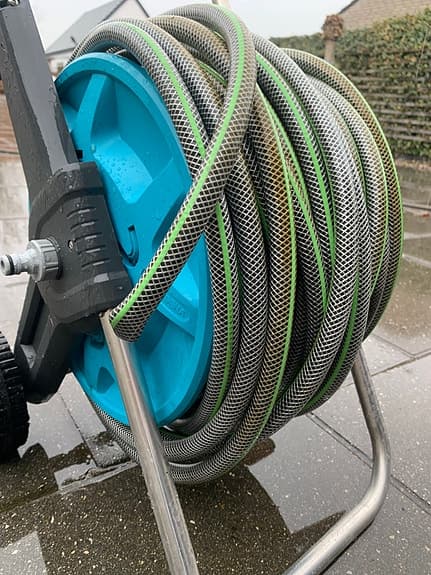 Gardena slangvagn med trädgårdsslang blå/grå