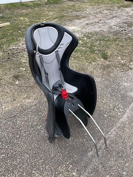 Cykelbarnstol med fäste svart/grå