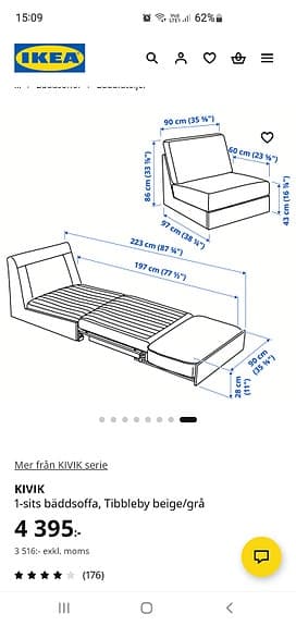 kivik bäddsoffa ikea