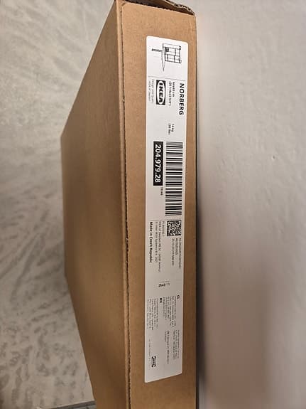 IKEA NORBERG väggmonterat klaffbord vit