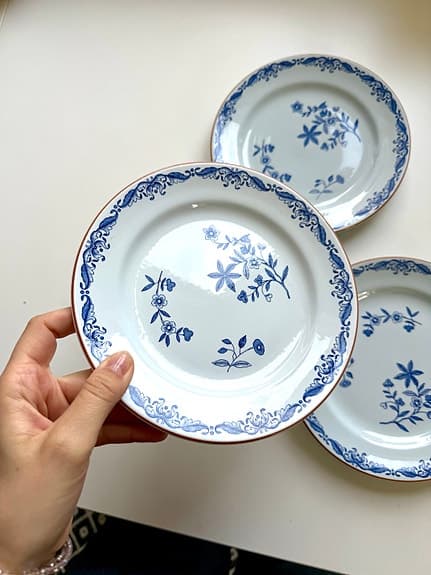 3 st Ostindia Rörstrand tallrikar, 18 cm