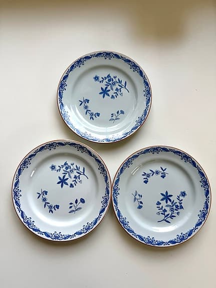 3 st Ostindia Rörstrand tallrikar, 18 cm