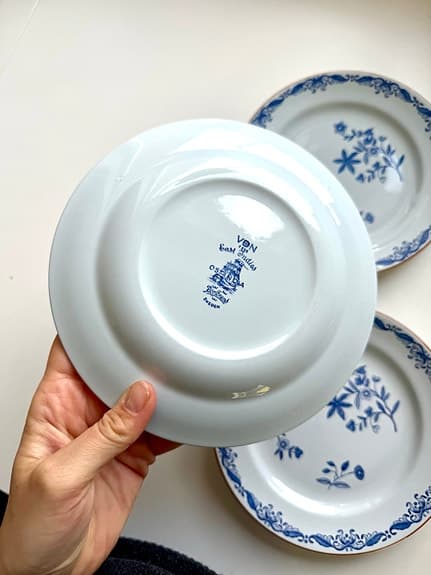 3 st Ostindia Rörstrand tallrikar, 18 cm