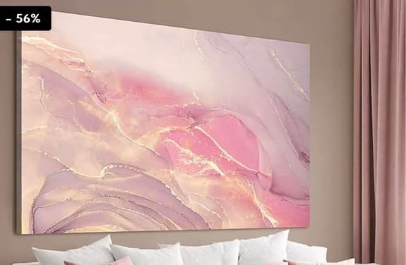 Canvastavla guld/rosa 150x100cm