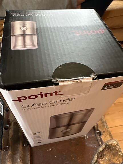 Point milk frother och coffee grinder köksapparater rostfritt stål