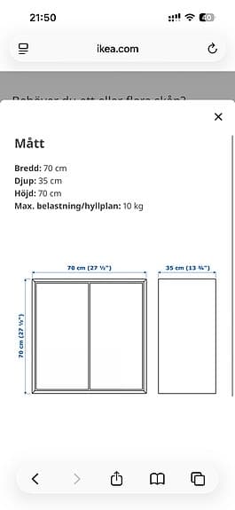 Mörkgrått Ikea eket skåp