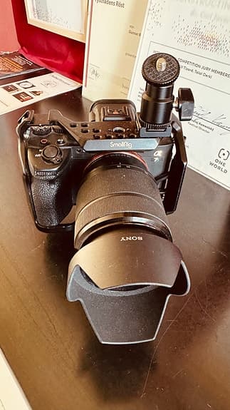 Sony A7S3 digital systemkamera med objektiv