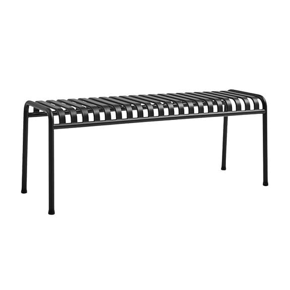HAY Palissade Bench Trädgårdsbänk Anthracite + HAY Dyna Grå