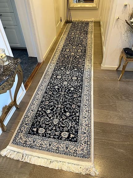 Rugvista Nain Florentine matta gångmatta 80x400 cm blå mönstrad