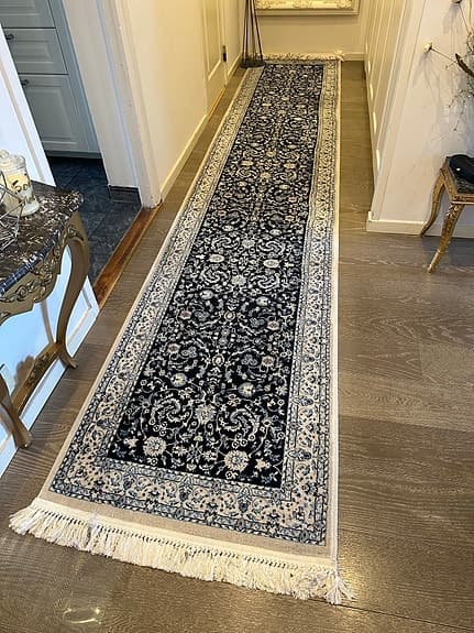Rugvista Nain Florentine matta gångmatta 80x400 cm blå mönstrad