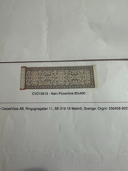 Rugvista Nain Florentine matta gångmatta 80x400 cm blå mönstrad