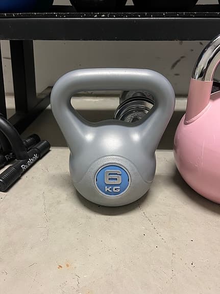Kettlebell 1 x 6kg grå Master Fitness plast