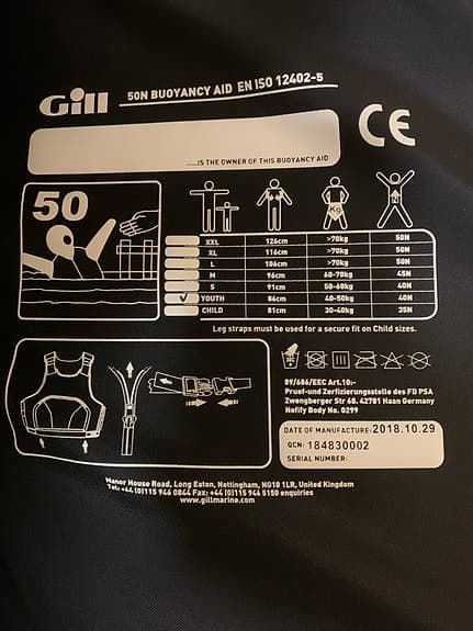 Gill 50N flytväst röd