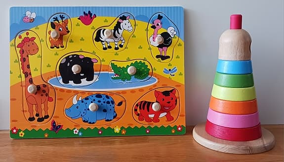Körpanel, Knoppuzzel och Stapeltorn.