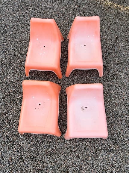 IKEA Bunsö barnstol plast orange