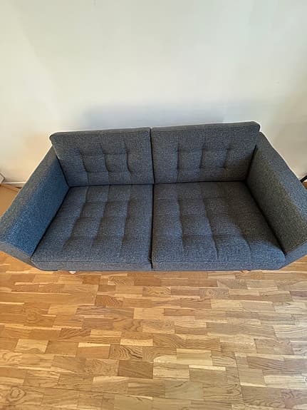 IKEA Landskrona 2-sits soffa blå tyg
