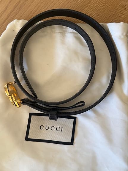 Gucci GG skärp svart läder kvinna
