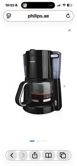 Philips kaffebryggare svart