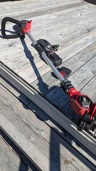 18V batteridriven grästrimmer med 2 batterier och laddare