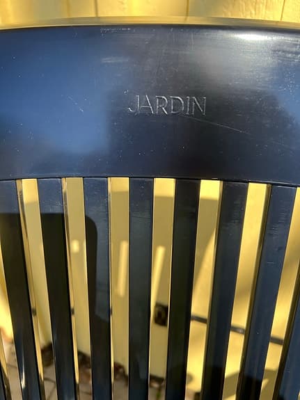 Jardin trädgårdsstolar ställbara plast blå två stycken.