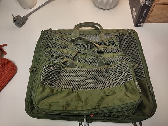 Travel Dude packkuber sets 2x grön och orange