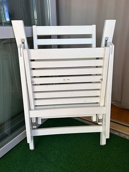 Ikea Applarö trädgårdsstol vit trä