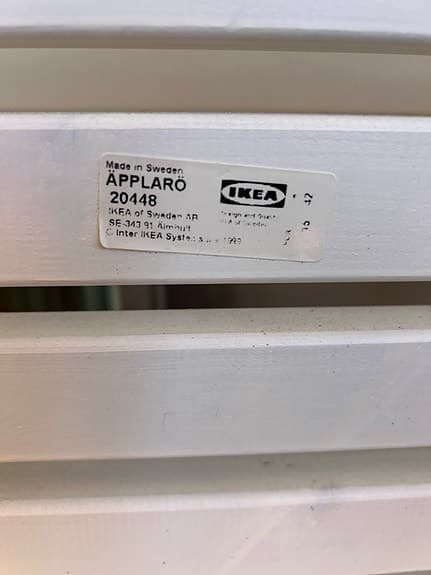 Ikea Applarö trädgårdsstol vit trä