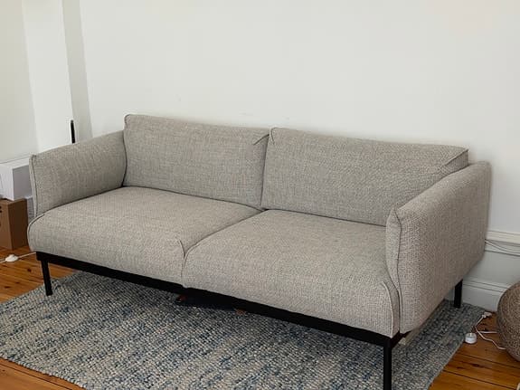IKEA Äpplaryd 2-sits soffa ljusgrå tyg