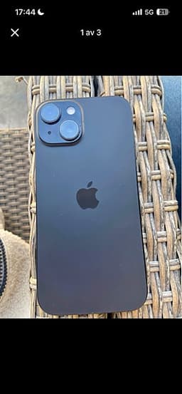 Apple iPhone 15 mobiltelefon 128 GB svart