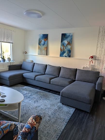IKEA 5-sitsig soffa av märke Vimle med två schäslonger