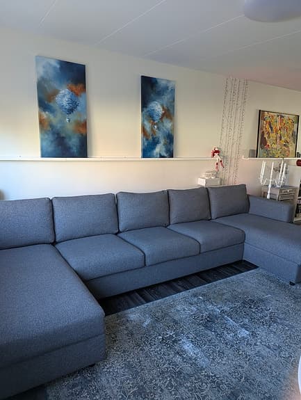 IKEA 5-sitsig soffa av märke Vimle med två schäslonger