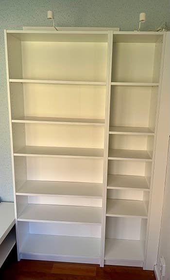 Billy bokhyllor 80+40 cm med belysning