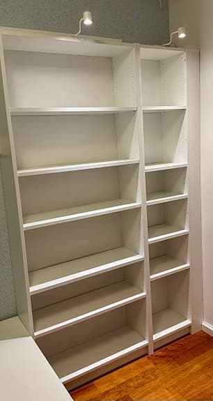 Billy bokhyllor 80+40 cm med belysning