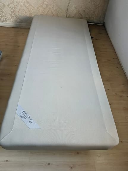 IKEA Sultan Slåstad resårbotten enkel säng grå