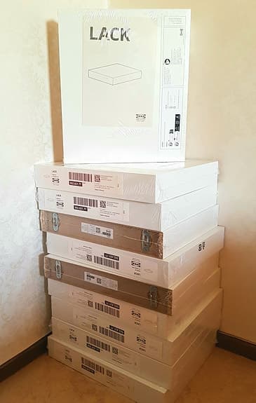 LACK vägghylla 10 st.