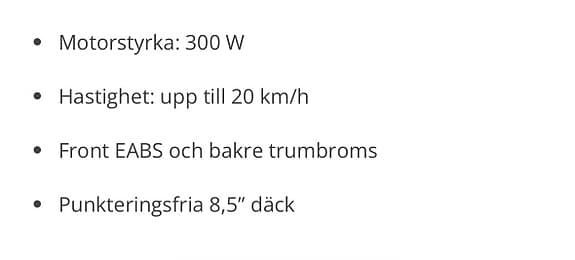 Navee elscooter 300W 8,5" svart