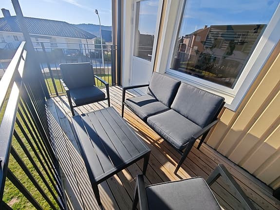 Brafab loungeset aluminium svart/grå
