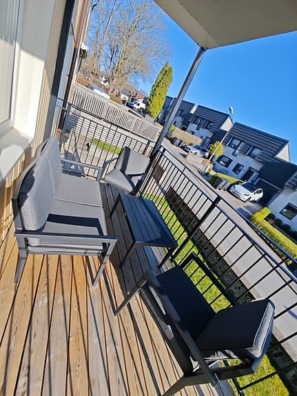 Brafab loungeset aluminium svart/grå