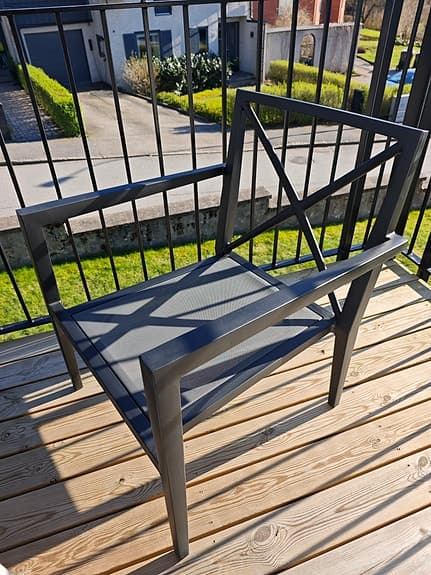 Brafab loungeset aluminium svart/grå