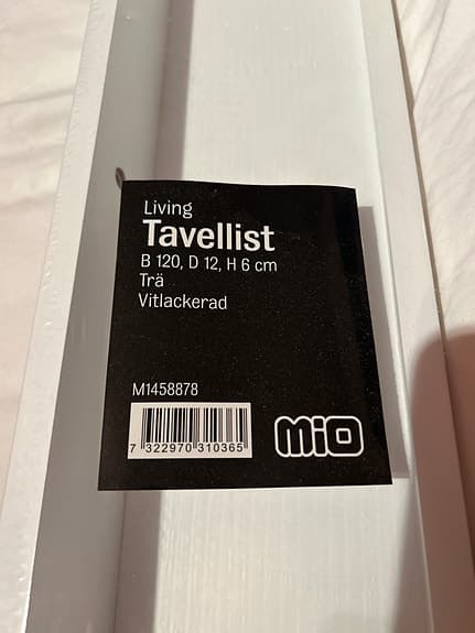 Tavellist Mio vit 120