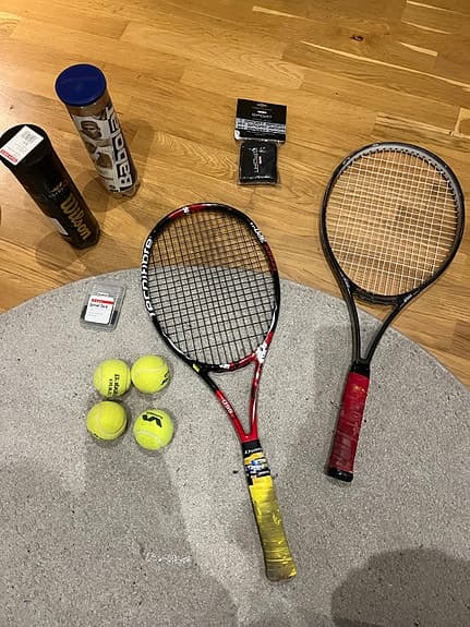 Tecnifibre tennisracket och racketväska, samt Prince racket