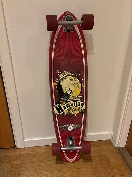 Flying Wheels Hawaiian longboard röd
