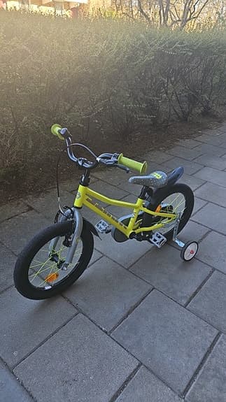 Barncykel 16" gul unisex