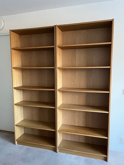 2st IKEA BILLY bokhylla ekfanér 80cm