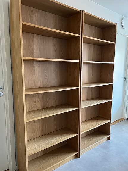 2st IKEA BILLY bokhylla ekfanér 80cm