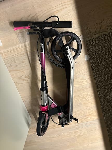 Oxelo sparkcykel hopfällbar aluminium svart blå